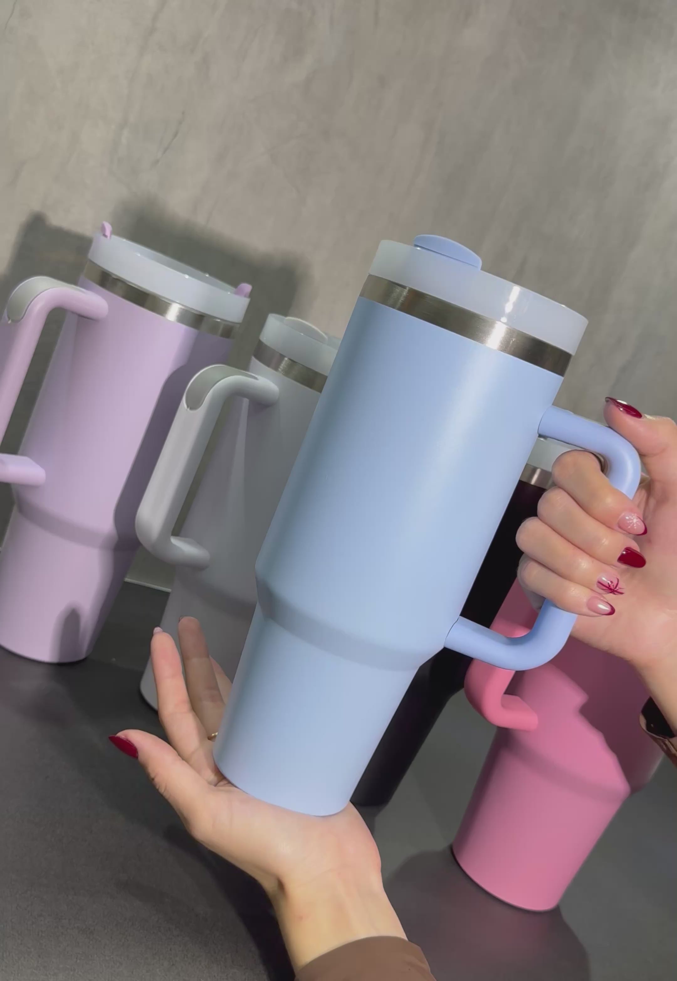 Vaso Térmico con Manija 40oz (1.2LT) Acero Inoxidable / Doble Pared ⭐